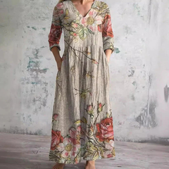 Hosanna | Soft Floral Midi Dress