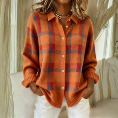 Fifi | Plaid Knit Cardigan