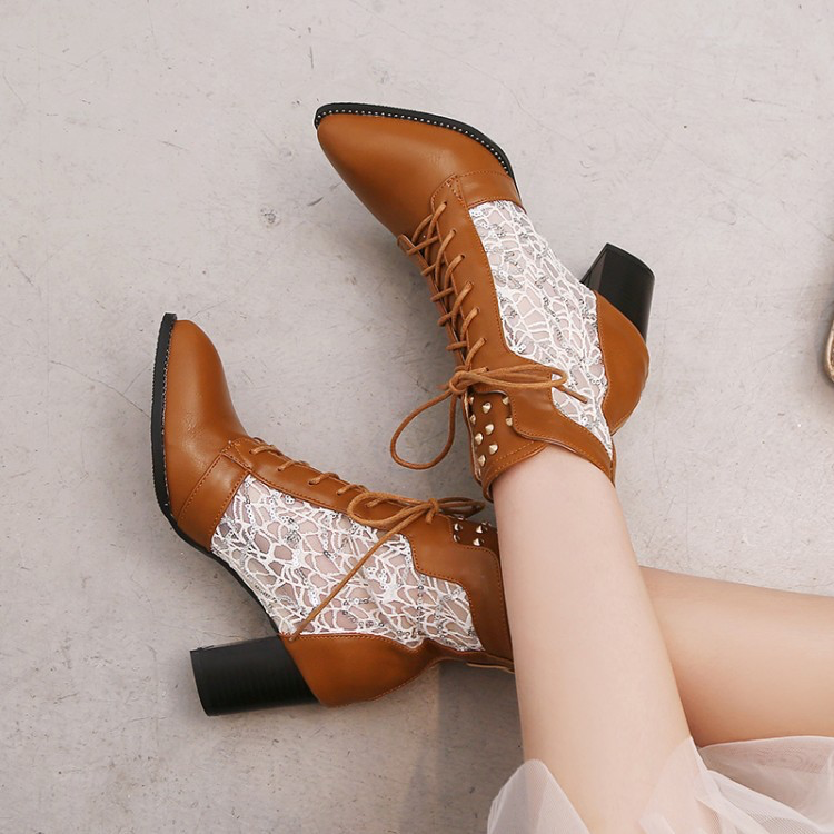 Thalia | Refined Lace-Up Heeled Boots