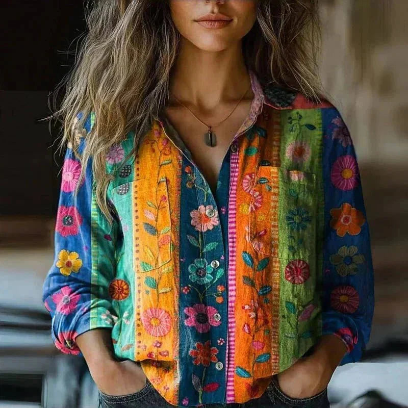 Nuala | Vintage Printed Blouse