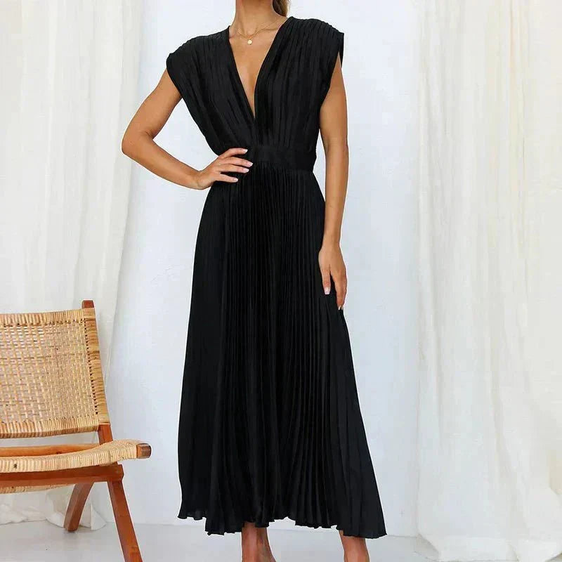 Soleil | Graceful V-Neck Dress