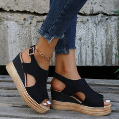 Umina | Metallic Wedge Sandals