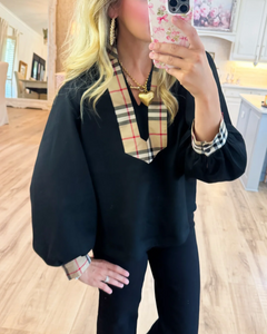 Pyrs | Accent V-Neck Blouse