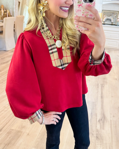 Pyrs | Accent V-Neck Blouse