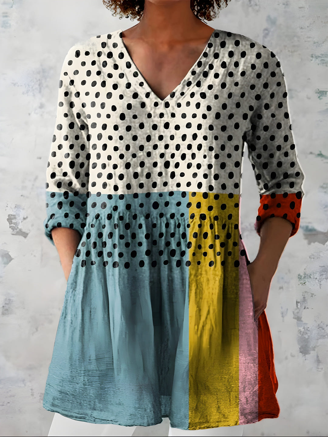 Nieve | Long Blouse V-Neck