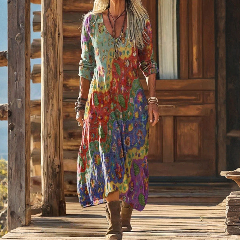 Jobina | Flowing Bohemian Maxi Dress