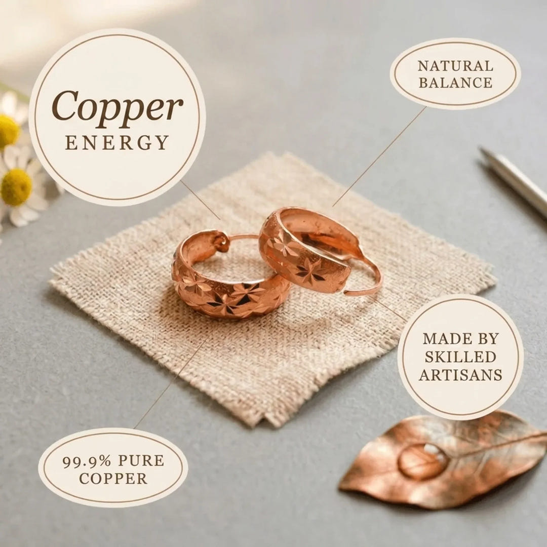Charlene | Starburst Copper Earrings