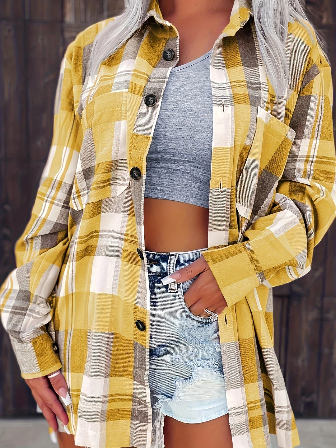 Marjolaine | Gingham Long-Sleeve Shirt