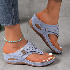 Keeley | Supportive Wedge Slip-On Sandals