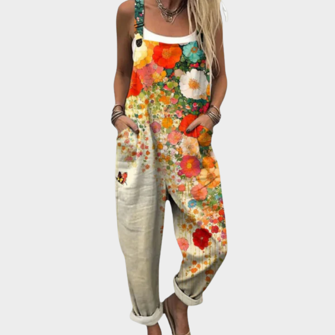Narelle | Printed Wide-Leg Overalls