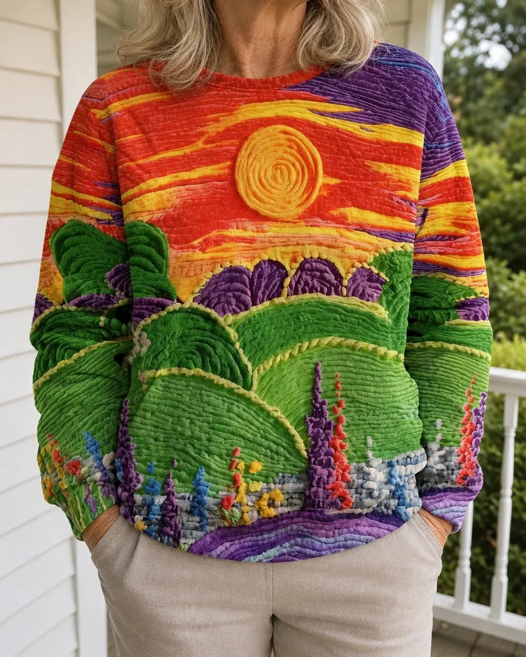 Tamsen | Sunburst Landscape Sweater