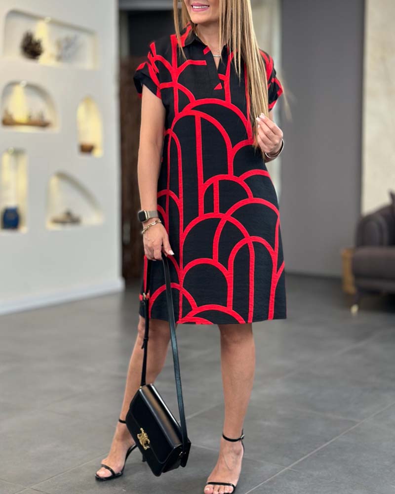 Lizzie | Midi Dress with Short Sleeves