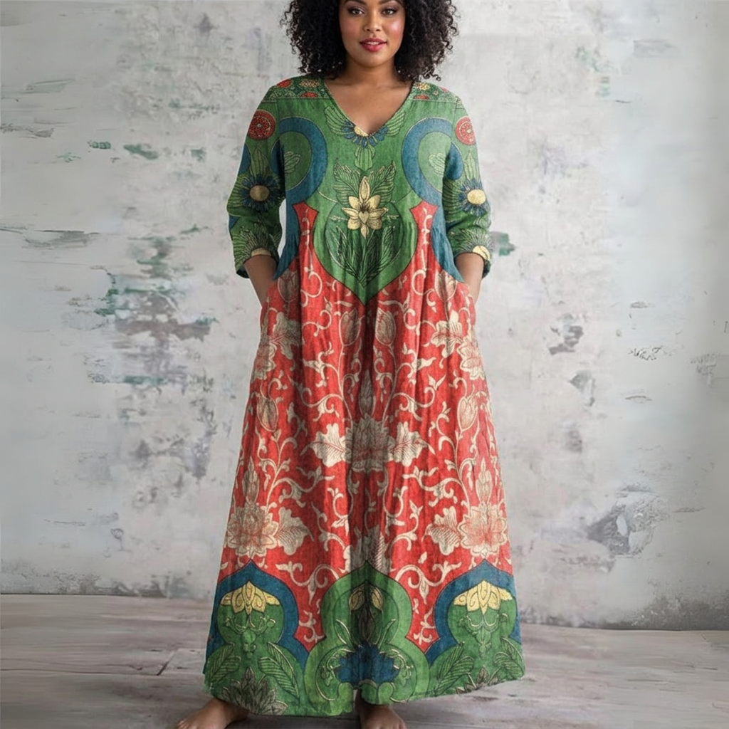 Nadina | Vintage Floral Maxi Dress