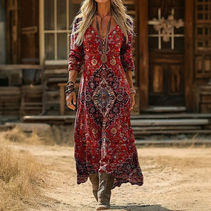 Storm | Bohemian Ankle-Length Dress