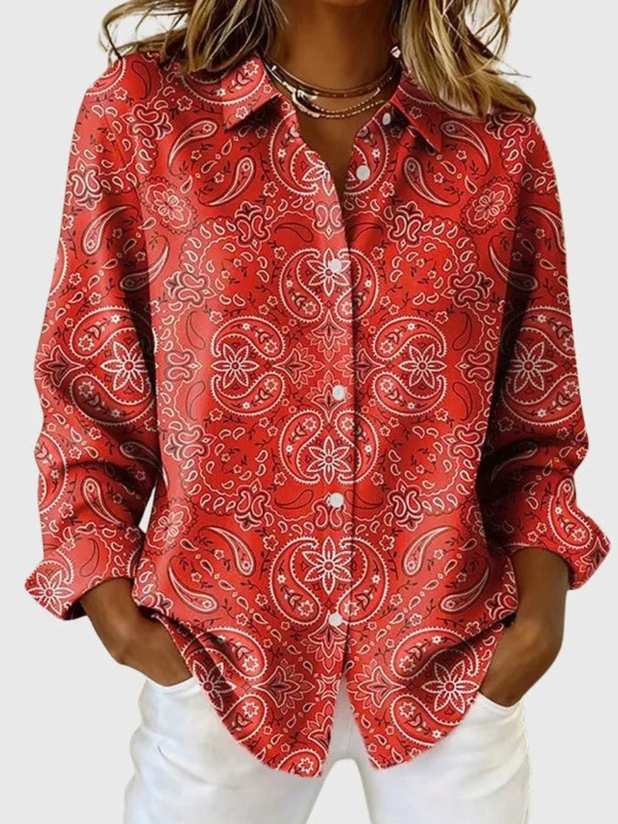 Sage | Paisley Print Blouse