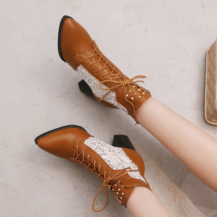 Thalia | Refined Lace-Up Heeled Boots