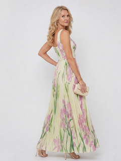 Prima | Square-Neck Satin Midi Dress