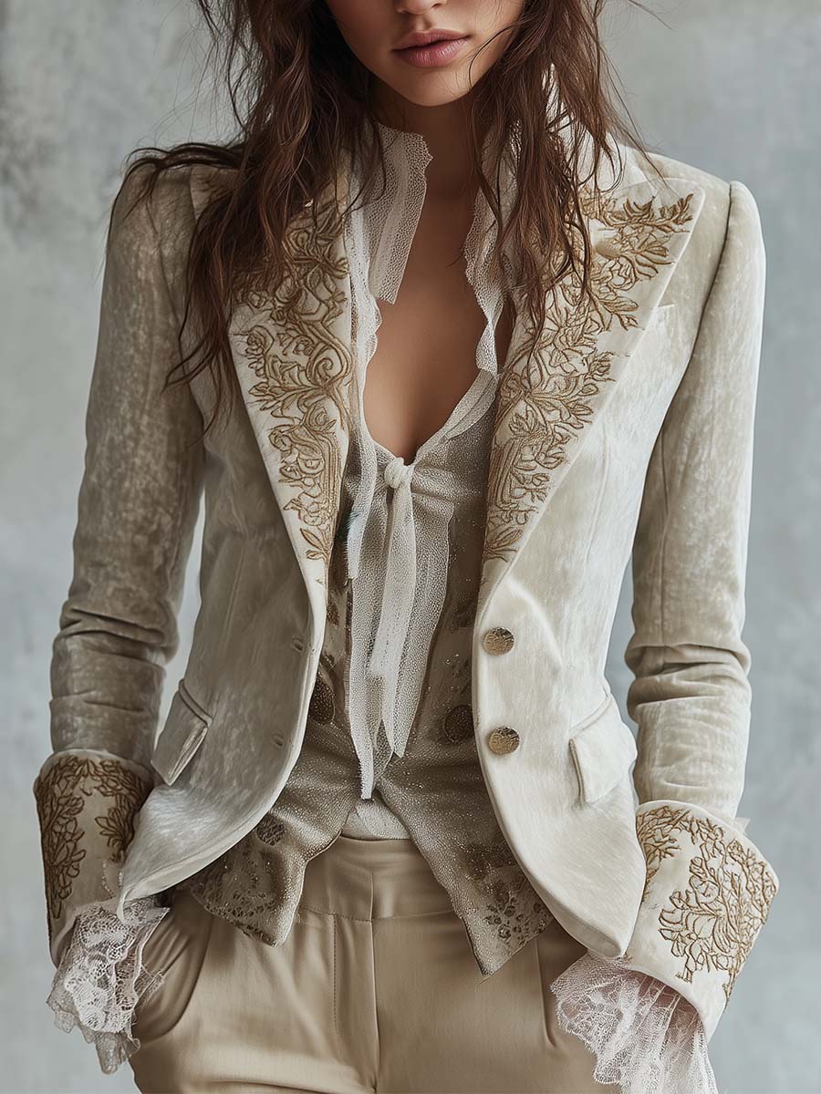 Ismay | Embroidered Tailored Blazer
