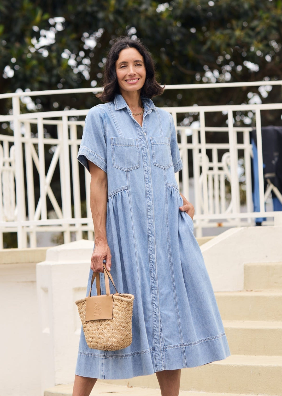 Nerys | Breezy Blue Shirtdress
