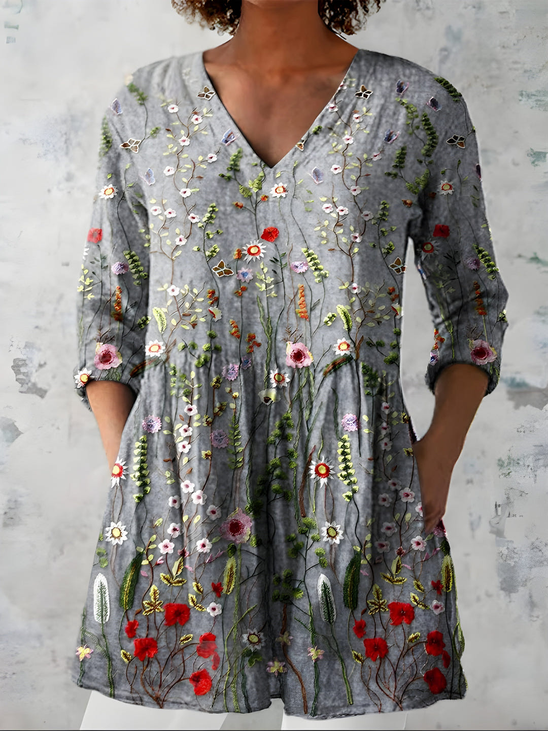 Joby | Long Blouse with V-Neck