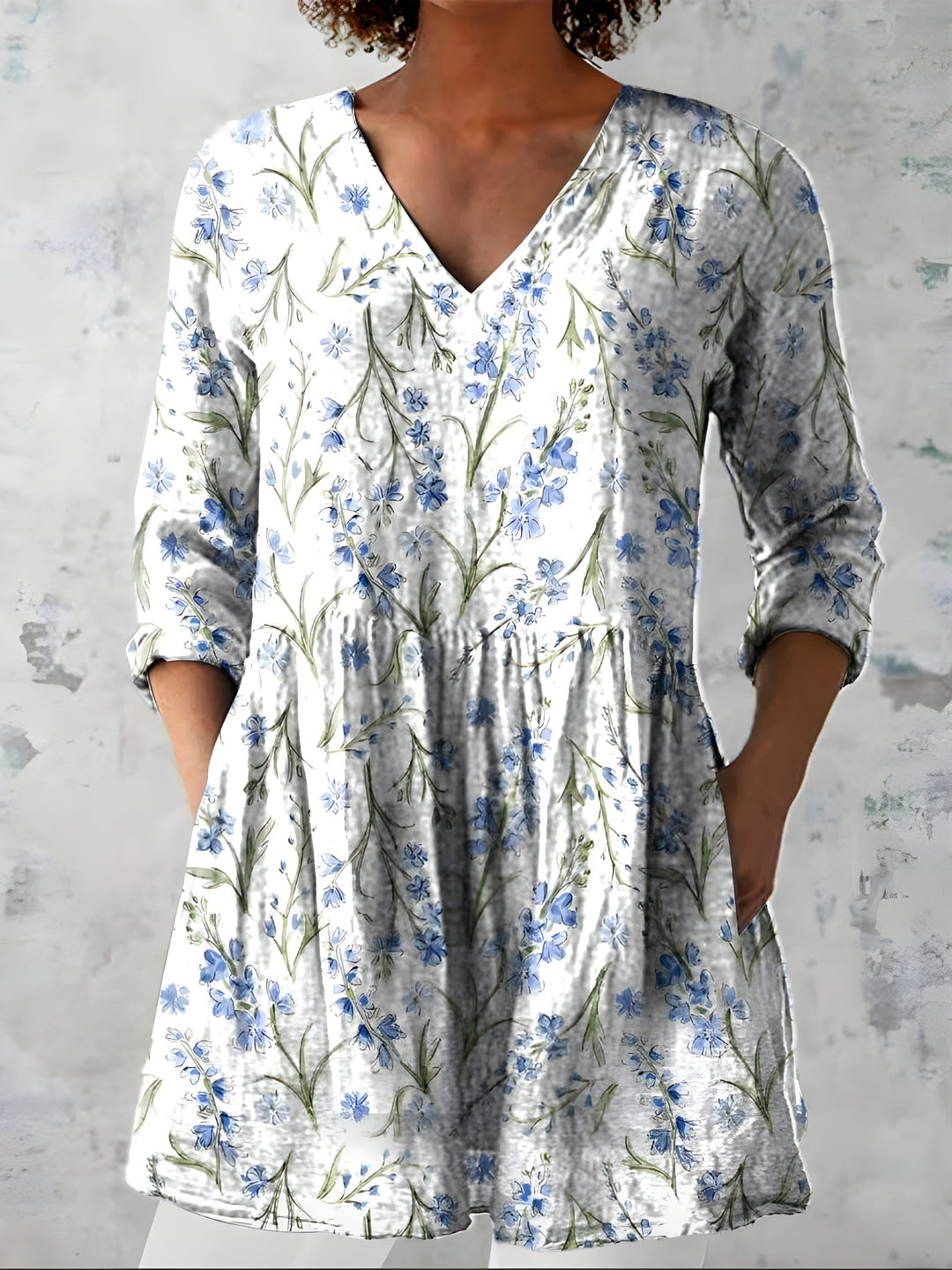 Vonda | Long Flowing Blouse V-Neck