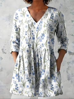 Vonda | Long Flowing Blouse V-Neck