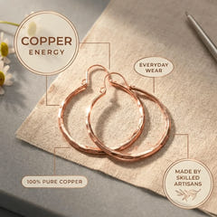 Mary | Glint Copper Hoops