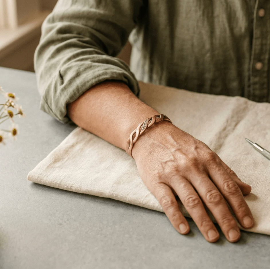 Merle | Hand-Wound Copper Bracelet