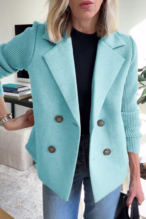 Iona | Tailored Knit-Sleeve Blazer
