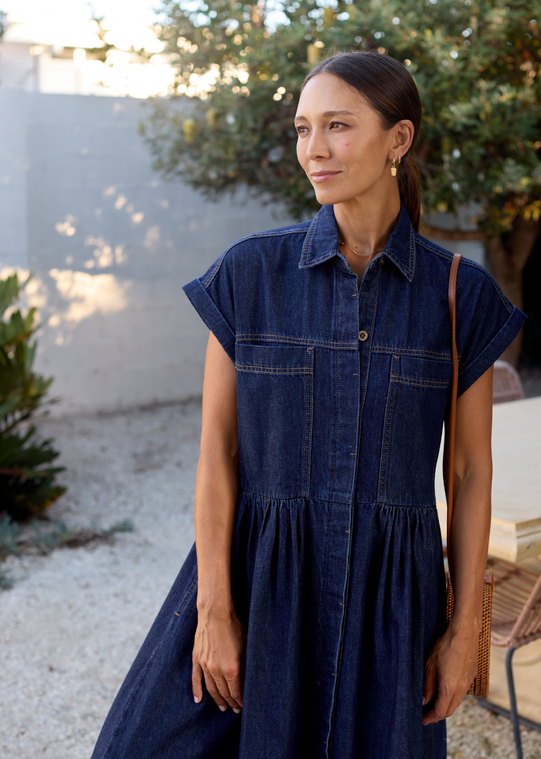 Cordula | Deep Indigo Midi Dress