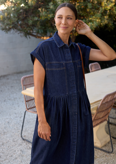 Cordula | Deep Indigo Midi Dress