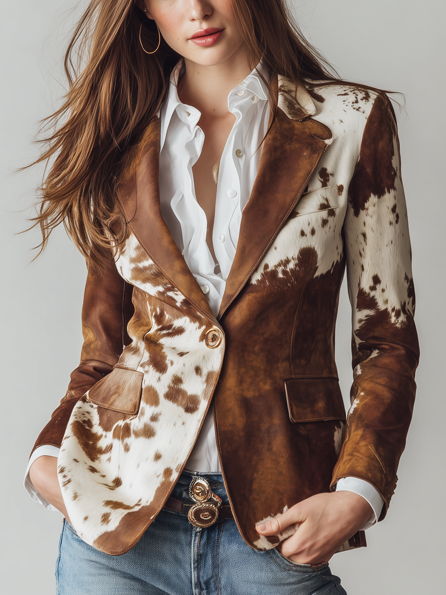 Valene | Statement Print Blazer