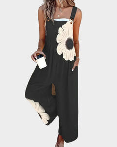 Clover | Daisy Print Wide-Leg Dungarees