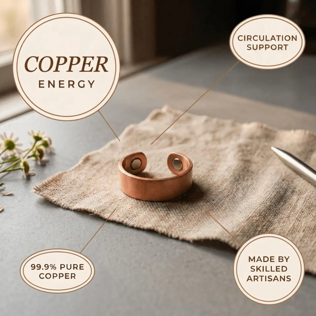 Claire | Hand-Hammered Copper Ring