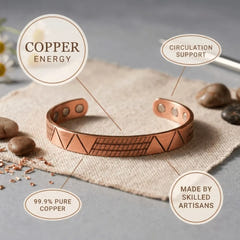 Nathalie | Hand-Pressed Copper Cuff