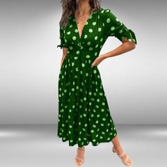 Owain | Elegant Polka Dot Dress