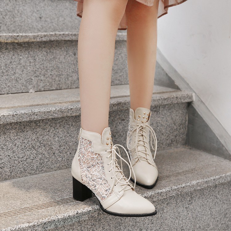 Thalia | Refined Lace-Up Heeled Boots
