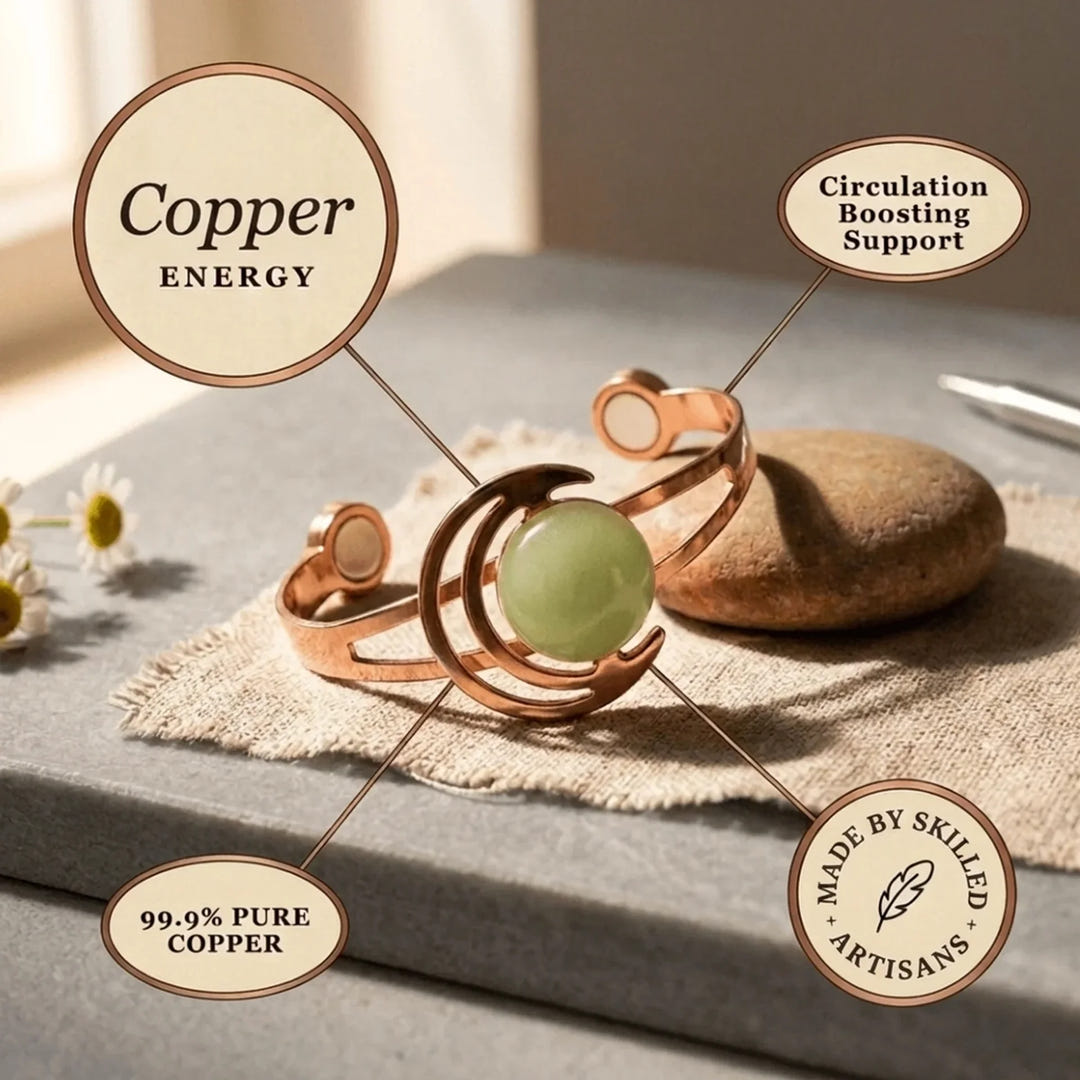 Suzette | Green Stone Copper Bracelet