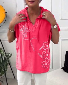 Lynnette | Floral Hooded Blouse