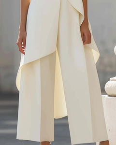Sidonie | Asymmetric Layered Wide-Leg Jumpsuit