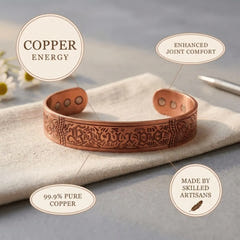 Nanette | Engraved Copper Bracelet