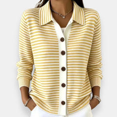 Basia | Striped Button Cardigan