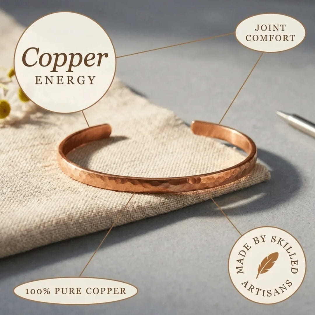 Paola | Hand-Hammered Copper Anklet