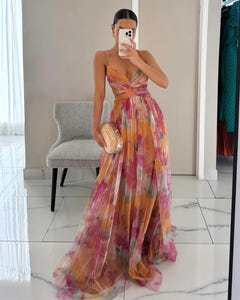 Kes | Floral Print Maxi Dress