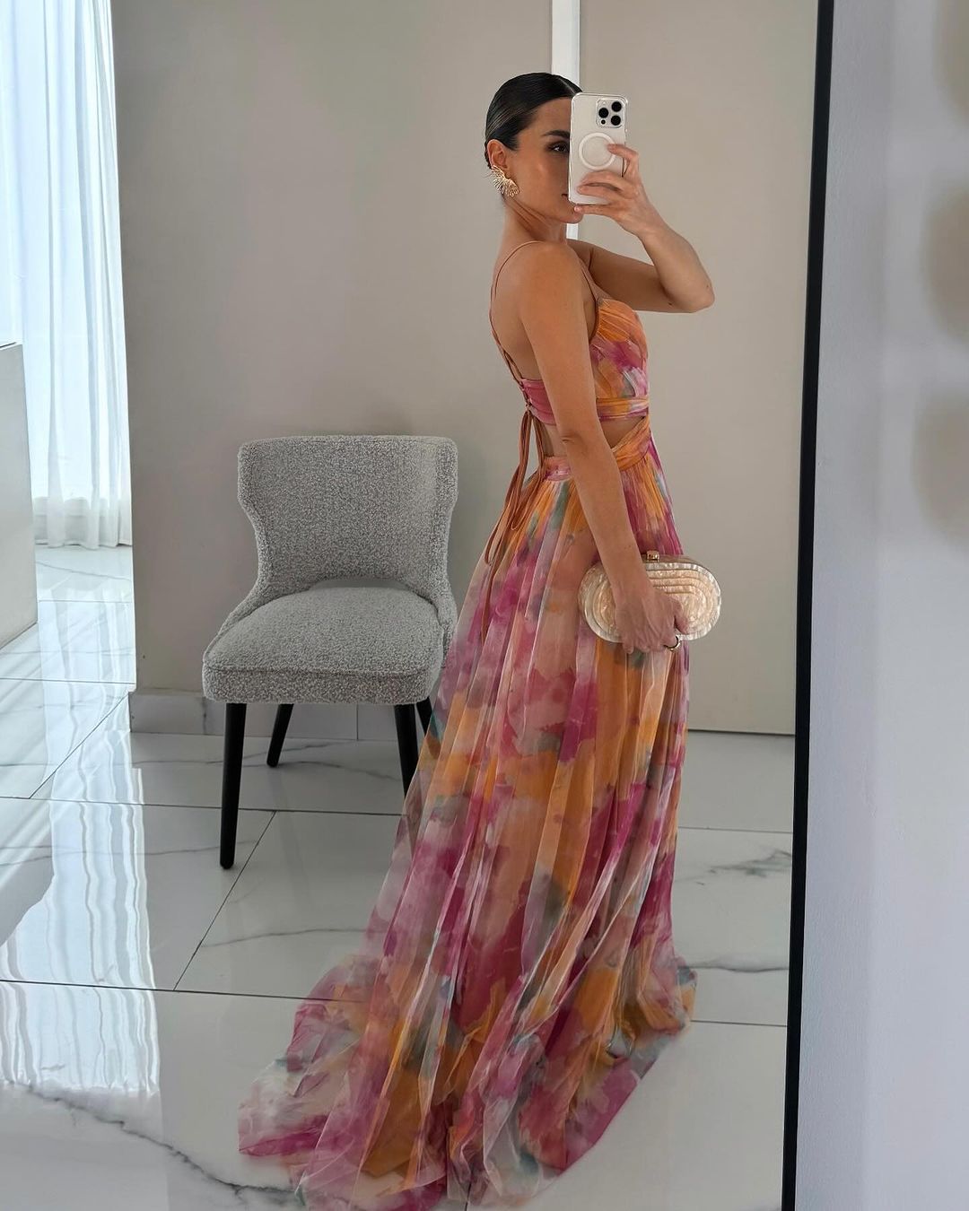Kes | Floral Print Maxi Dress