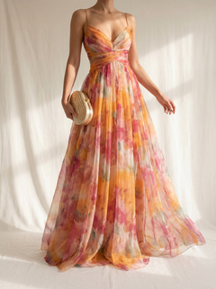 Kes | Floral Print Maxi Dress