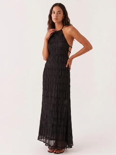 Mindy | Halter-Neck Tiered Maxi Dress