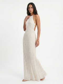 Mindy | Halter-Neck Tiered Maxi Dress