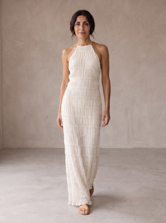 Mindy | Halter-Neck Tiered Maxi Dress