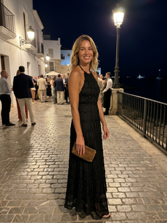 Mindy | Halter-Neck Tiered Maxi Dress